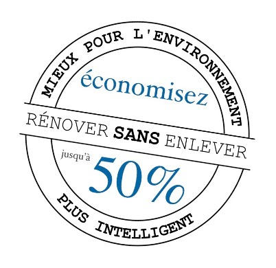 Mieux pour l'environnement — économisez : rénover sans enlever, jusqu'à 50 % plus intelligent